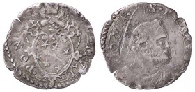 ZECCHE ITALIANE - ROMA - Clemente VIII (1592-1605) - Mezzo grosso Munt. 64/65 R (AG g. 0,68)
qBB