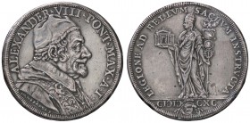 ZECCHE ITALIANE - ROMA - Alessandro VIII (1689-1691) - Piastra 1690 A. I CNI 26; Munt. 11 R AG Appiccagnolo abilmente rimosso
BB+