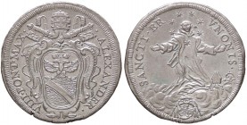 ZECCHE ITALIANE - ROMA - Alessandro VIII (1689-1691) - Testone CNI 42; Munt. 19 (AG g. 9,08)
qSPL/SPL
