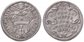 ZECCHE ITALIANE - ROMA - Clemente XI (1700-1721) - Giulio 1703 A. III CNI 43; Munt. 109a R (AG g. 3,01)
SPL