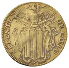 ZECCHE ITALIANE - ROMA - Benedetto XIV (1740-1758) - Zecchino 1747 CNI 205; Munt. 15a (AU g. 3,31) Appiccagnolo abilmente rimosso
BB