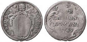 ZECCHE ITALIANE - ROMA - Benedetto XIV (1740-1758) - 2 Carlini 1749 A. X CNI 254; Munt. 153 MI
meglio di MB