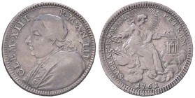 ZECCHE ITALIANE - ROMA - Clemente XIII (1758-1769) - Quinto di scudo 1761 A. III Ser. 54; Munt. 18a R AG
BB/BB+
