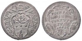 ZECCHE ITALIANE - ROMA - Clemente XIV (1769-1774) - Grosso 1769 A. I CNI 6; Munt. 8 AG
qSPL