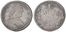 ZECCHE ITALIANE - ROMA - Pio VI (1775-1799) - Quinto di scudo 1784 A. X CNI 141; Munt. 41a AG
MB