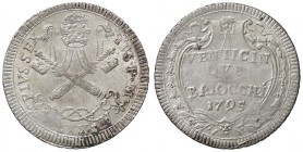 ZECCHE ITALIANE - ROMA - Pio VI (1775-1799) - 25 Baiocchi 1795 A. XX CNI 263; Munt. 65 MI
qSPL