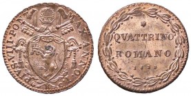 ZECCHE ITALIANE - ROMA - Pio VIII (1829-1830) - Quattrino 1829 A. I Pag. 149; Mont. 13 CU Rame rosso
FDC