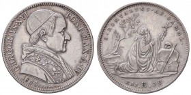 ZECCHE ITALIANE - ROMA - Gregorio XVI (1831-1846) - 50 Baiocchi 1834 A. IV Pag. 217; Mont. 95 AG Lievi ritocchi
BB-SPL