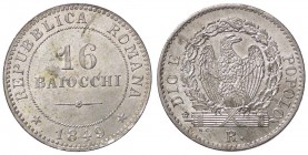ZECCHE ITALIANE - ROMA - Repubblica Romana (1848-1849) - 16 Baiocchi 1849 Pag. 340; Mont. 60 NC MI
qFDC