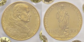 ZECCHE ITALIANE - ROMA - Pio XI (1922-1939) - 100 Lire 1929 Pag. 612; Mont. 421 AU Sigillata Francesco Cavaliere
qFDC/FDC