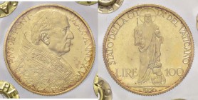 ZECCHE ITALIANE - ROMA - Pio XI (1922-1939) - 100 Lire 1936 Pag. 619; Mont. 428 AU Sigillata Francesco Cavaliere
FDC
