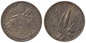 ZECCHE ITALIANE - ROMA - Pio XII (1939-1958) - 5 Centesimi 1941 A. III Pag. 837; Mont. 640 RR BR
FDC