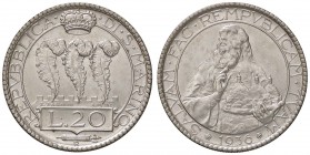 ZECCHE ITALIANE - SAN MARINO - Vecchia monetazione - 20 Lire 1936 Pag. 346; Mont. 25 R AG
FDC/qFDC