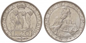 ZECCHE ITALIANE - SAN MARINO - Vecchia monetazione - 20 Lire 1937 Pag. 379; Mont. 26 R AG
SPL/qSPL