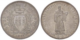 ZECCHE ITALIANE - SAN MARINO - Vecchia monetazione - 5 Lire 1898 Pag. 357; Mont. 1 R AG
qFDC/SPL+