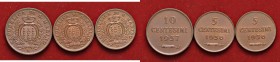 ZECCHE ITALIANE - SAN MARINO - Vecchia monetazione - 10 Centesimi 1937 Pag. 375; Mont. 44 CU Assieme a 5 centesimi 1936 (2) - Lotto di 3 monete in ram...