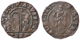 ZECCHE ITALIANE - VENEZIA - Marc'Antonio Giustinian (1684-1688) - Soldo da 12 bagattini Pao. 14 MI
bel BB