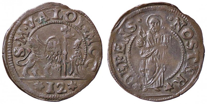 ZECCHE ITALIANE - VENEZIA - Alvise II Mocenigo (1700-1709) - Soldo da 12 bagatti...