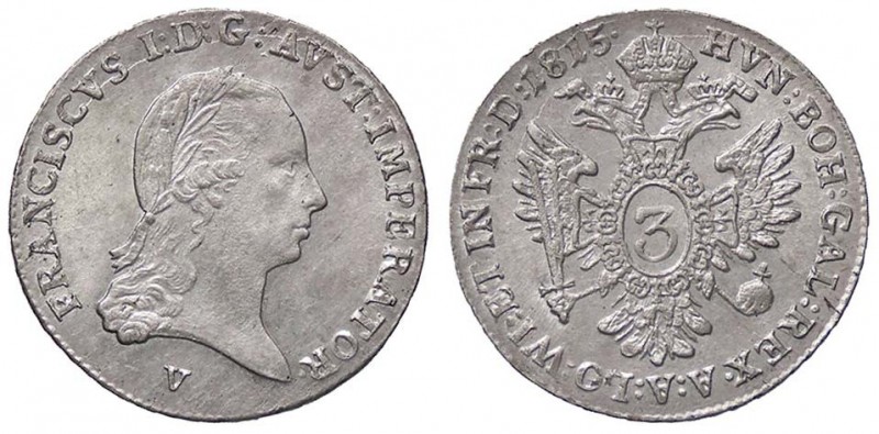 ZECCHE ITALIANE - VENEZIA - Francesco I d'Asburgo-Lorena (1815-1835) - 3 Kreuzer...
