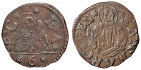 ZECCHE ITALIANE - VENEZIA - Monetazione anonima - Bezzo da 6 bagattini Mont. 52 CU SAN MARC VEN - Legge 20 aprile 1619
BB+