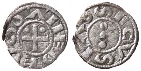 SAVOIA - Amedeo III Conte (1103-1148) - Denaro secusino (Susa) - Croce patente /R Tre bisanti in palo MIR 15 (AG g. 0,64) Tracce di pulitura
BB