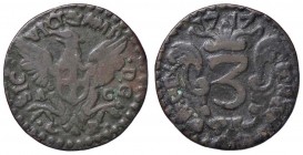 SAVOIA - Vittorio Amedeo II (secondo periodo, 1680-1730) - 3 Piccioli 1717 (Palermo) MIR 903e R CU
MB-BB
