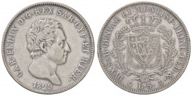 SAVOIA - Carlo Felice (1821-1831) - 5 Lire 1829 G Pag. 76; Mont. 68 AG
qBB/BB