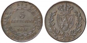 SAVOIA - Carlo Felice (1821-1831) - 5 Centesimi 1826 G Pag. 126; Mont. 132 CU
qSPL