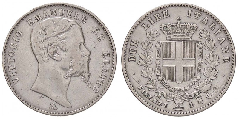 SAVOIA - Vittorio Emanuele II Re eletto (1859-1861) - 2 Lire 1860 F Pag. 436; Mo...