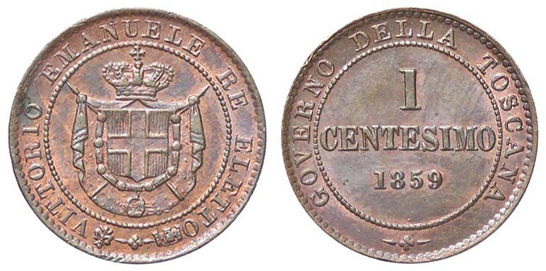 SAVOIA - Vittorio Emanuele II Re eletto (1859-1861) - Centesimo 1859 BI Pag. 447...