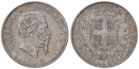 SAVOIA - Vittorio Emanuele II Re d'Italia (1861-1878) - 5 Lire 1878 R Pag. 503; Mont. 191 AG
qSPL/SPL