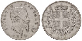 SAVOIA - Vittorio Emanuele II Re d'Italia (1861-1878) - 5 Lire 1878 R Pag. 503; Mont. 191 AG
qBB/BB