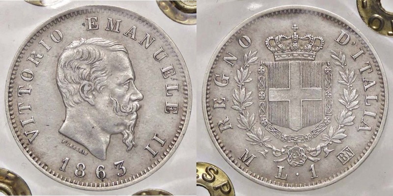SAVOIA - Vittorio Emanuele II Re d'Italia (1861-1878) - Lira 1863 M Stemma Pag. ...