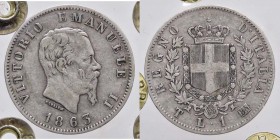SAVOIA - Vittorio Emanuele II Re d'Italia (1861-1878) - Lira 1863 T Stemma Pag. 515; Mont. 203 NC AG Sigillata Numismatica Arona
MB-BB