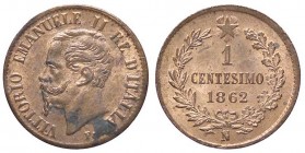 SAVOIA - Vittorio Emanuele II Re d'Italia (1861-1878) - Centesimo 1862 N Pag. 564; Mont. 262 CU Sedimenti al D/
qFDC