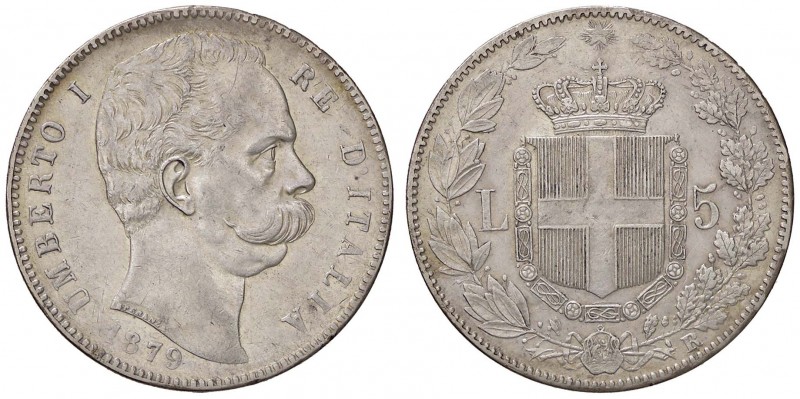 SAVOIA - Umberto I (1878-1900) - 5 Lire 1879 Pag. 590; Mont. 33 AG
BB+