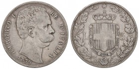 SAVOIA - Umberto I (1878-1900) - 5 Lire 1879 Pag. 590; Mont. 33 AG Colpetti
qBB