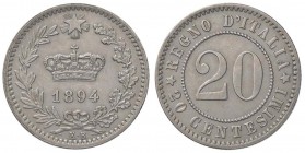 SAVOIA - Umberto I (1878-1900) - 20 Centesimi 1894 KB Pag. 611; Mont. 58 NI
qFDC