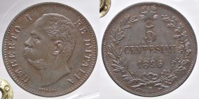 SAVOIA - Umberto I (1878-1900) - 5 Centesimi 1896 Pag. 618; Mont. 66 R CU Ex Inasta 32, lotto 1719 - Sigillata Inasta con il cartellino dell'asta
FDC