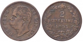 SAVOIA - Umberto I (1878-1900) - 2 Centesimi 1895 Pag. 620; Mont. 68a R CU
MB-BB