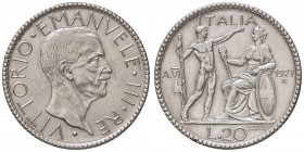 SAVOIA - Vittorio Emanuele III (1900-1943) - 20 Lire 1927 A VI Littore Pag. 672; Mont. 65 AG
qSPL