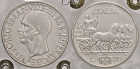 SAVOIA - Vittorio Emanuele III (1900-1943) - 20 Lire 1936 XIV Impero Pag. 681; Mont. 78 R AG Sigillata Massimo Ronchi
BB