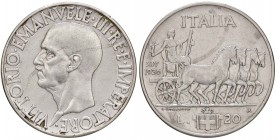 SAVOIA - Vittorio Emanuele III (1900-1943) - 20 Lire 1936 XIV Impero Pag. 681; Mont. 78 R AG
BB