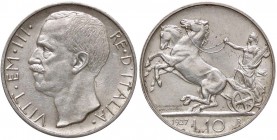 SAVOIA - Vittorio Emanuele III (1900-1943) - 10 Lire 1927 ** Biga Pag. 692a; Mont. 90 AG
SPL+/qFDC