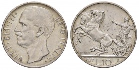 SAVOIA - Vittorio Emanuele III (1900-1943) - 10 Lire 1927 ** Biga Pag. 692a; Mont. 90 AG
SPL+