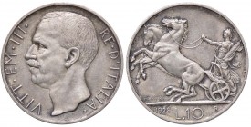 SAVOIA - Vittorio Emanuele III (1900-1943) - 10 Lire 1928 * Biga Pag. 693; Mont. 91 NC AG Ex asta NAC 90, lotto 932
qFDC