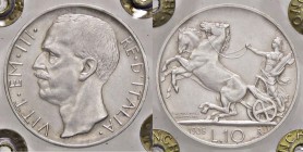 SAVOIA - Vittorio Emanuele III (1900-1943) - 10 Lire 1928 * Biga Pag. 693; Mont. 91 NC AG Sigillata Massimo Ronchi
SPL