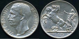 SAVOIA - Vittorio Emanuele III (1900-1943) - 10 Lire 1930 Biga Pag. 695; Mont. 95 R AG Colpetto
SPL/SPL+