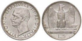SAVOIA - Vittorio Emanuele III (1900-1943) - 5 Lire 1926 Aquiletta Pag. 709; Mont. 117 R AG
FDC