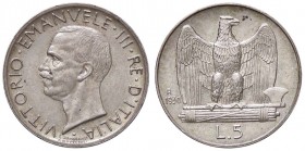 SAVOIA - Vittorio Emanuele III (1900-1943) - 5 Lire 1930 Aquiletta Pag. 713; Mont. 125 AG
qFDC